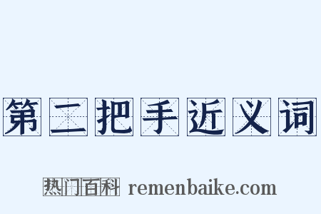 第二把手近义词是什么意思的图片